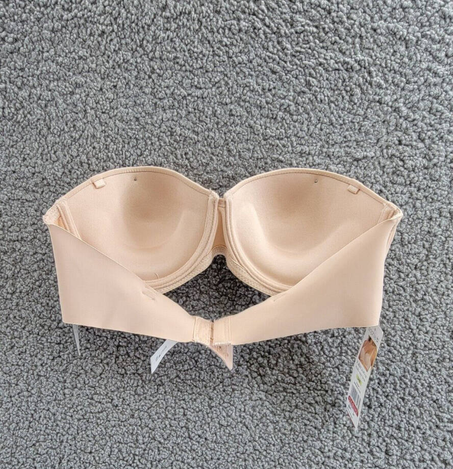 Sophie B. Strapless Underwired Bra Women's 34B Nude Solid Hook & Eye Closure