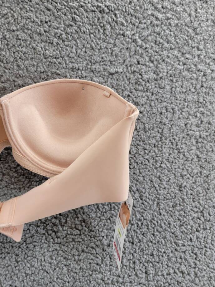 Sophie B. Strapless Underwired Bra Women's 34B Nude Solid Hook & Eye Closure
