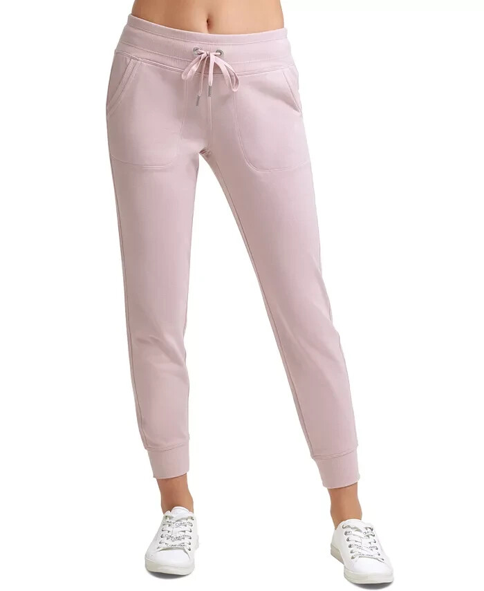 Calvin Klein Performance French Terry Jogger Pants Women's XL Light Pink Pull On