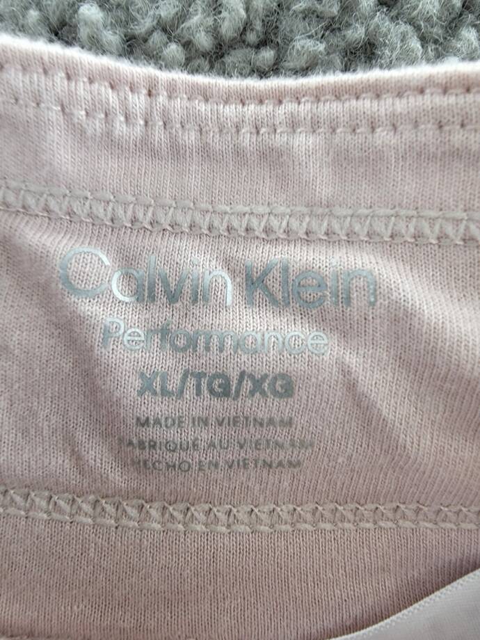 Calvin Klein Performance French Terry Jogger Pants Women's XL Light Pink Pull On