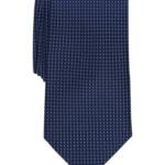 Perry Ellis Gaines Mini-Print Tie Men's One Size Navy Classic Design Pointed +