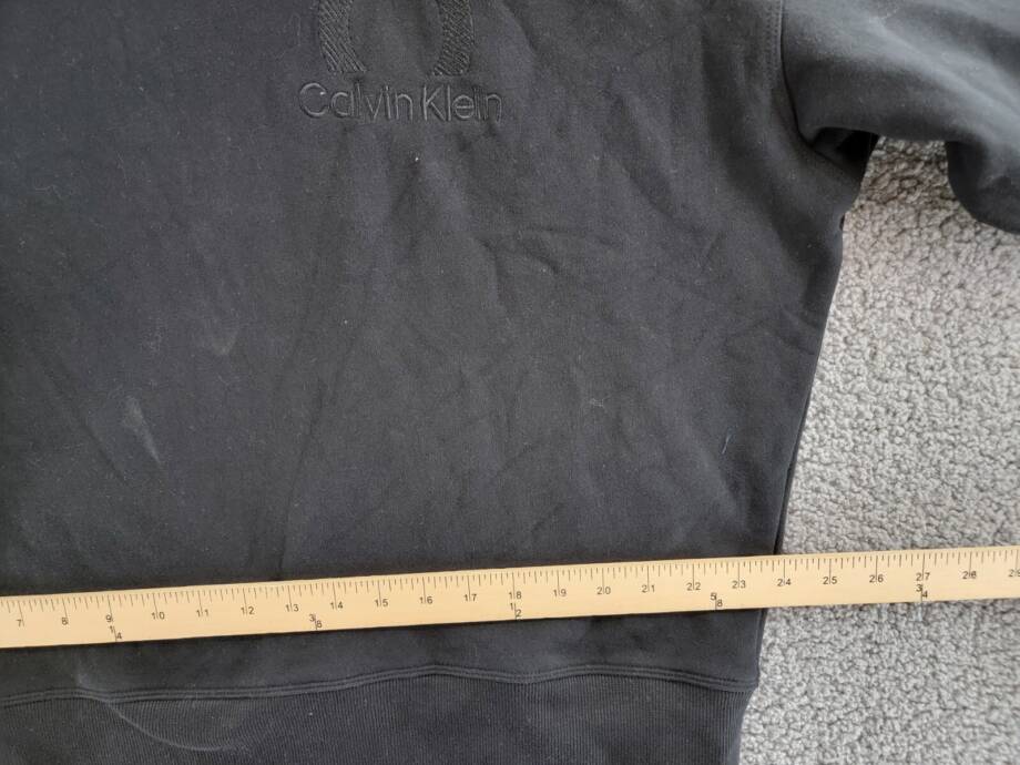Calvin Klein Oversized Logo Crewneck Sweatshirt Women's M Black Pullover L/S