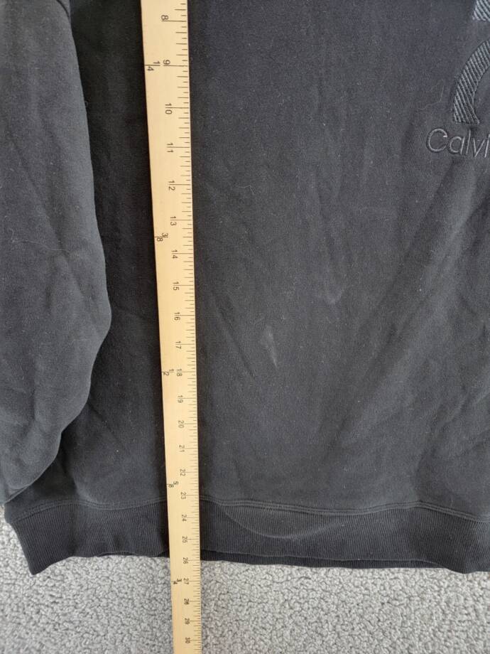 Calvin Klein Oversized Logo Crewneck Sweatshirt Women's M Black Pullover L/S