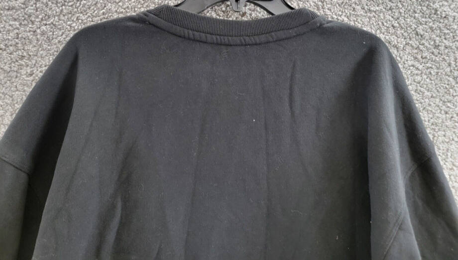 Calvin Klein Oversized Logo Crewneck Sweatshirt Women's M Black Pullover L/S