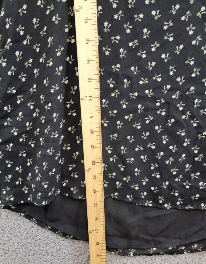 Vince Camuto Floral Crewneck Keyhole-Back Tank Top Women's S Rich Black Pullover