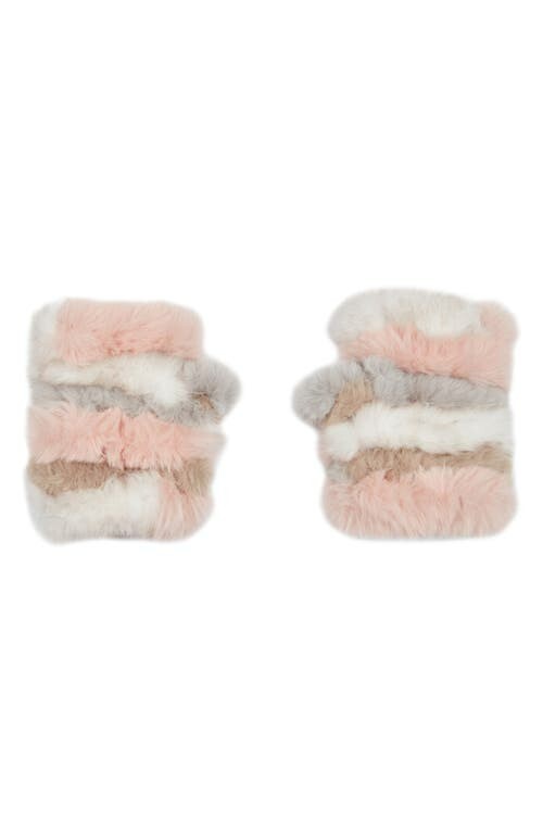Jocelyn Faux Fur Mandy Fingerless Mittens Women's One Size Pastel Multi