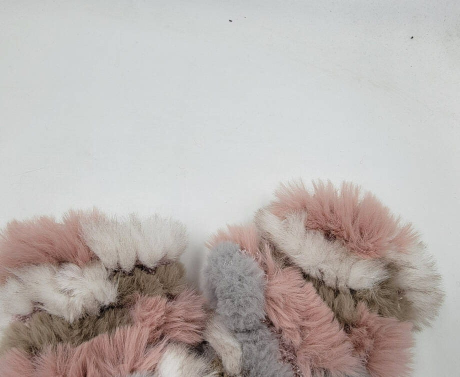 Jocelyn Faux Fur Mandy Fingerless Mittens Women's One Size Pastel Multi