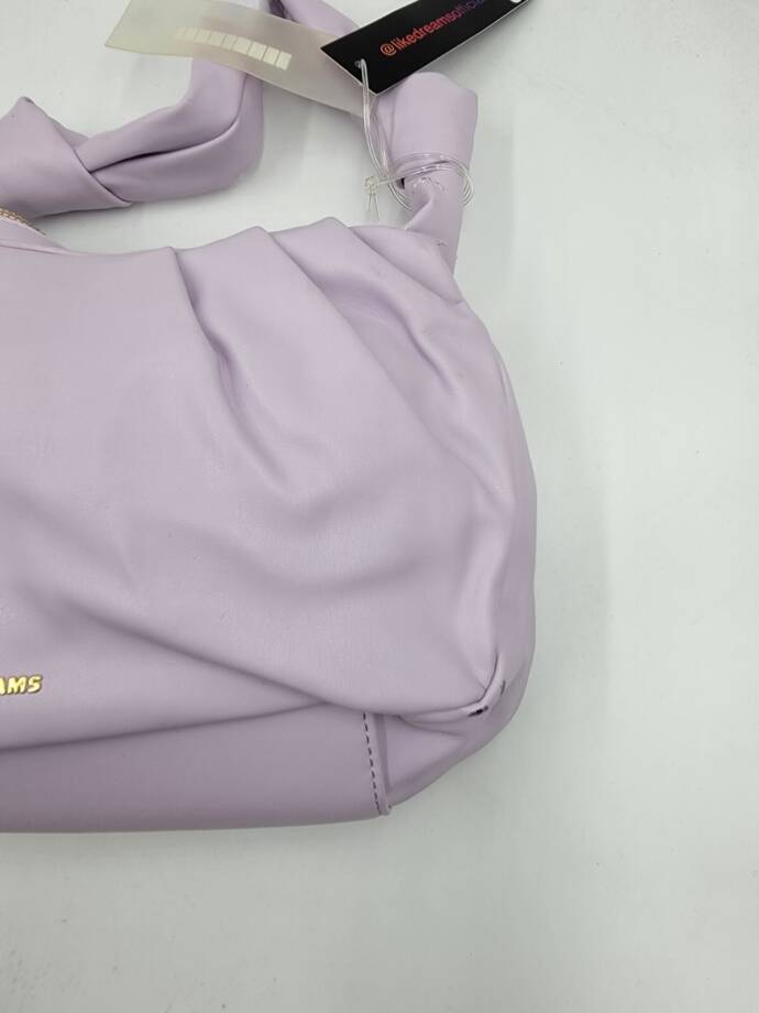 Like Dreams Top Handle Bag Women's Lilac Solid Inner Pockets Zip Closure