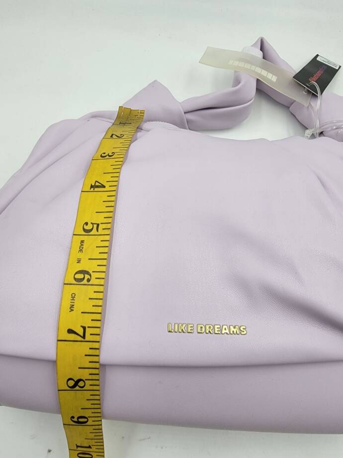 Like Dreams Top Handle Bag Women's Lilac Solid Inner Pockets Zip Closure