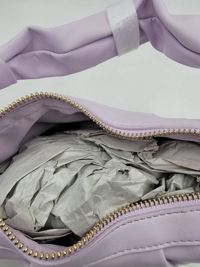 Like Dreams Top Handle Bag Women's Lilac Solid Inner Pockets Zip Closure
