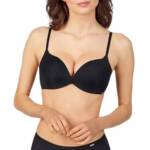 Le Mystère Sheer Seduction Wireless Bra Women's 32C Black Hook & Eye Closure