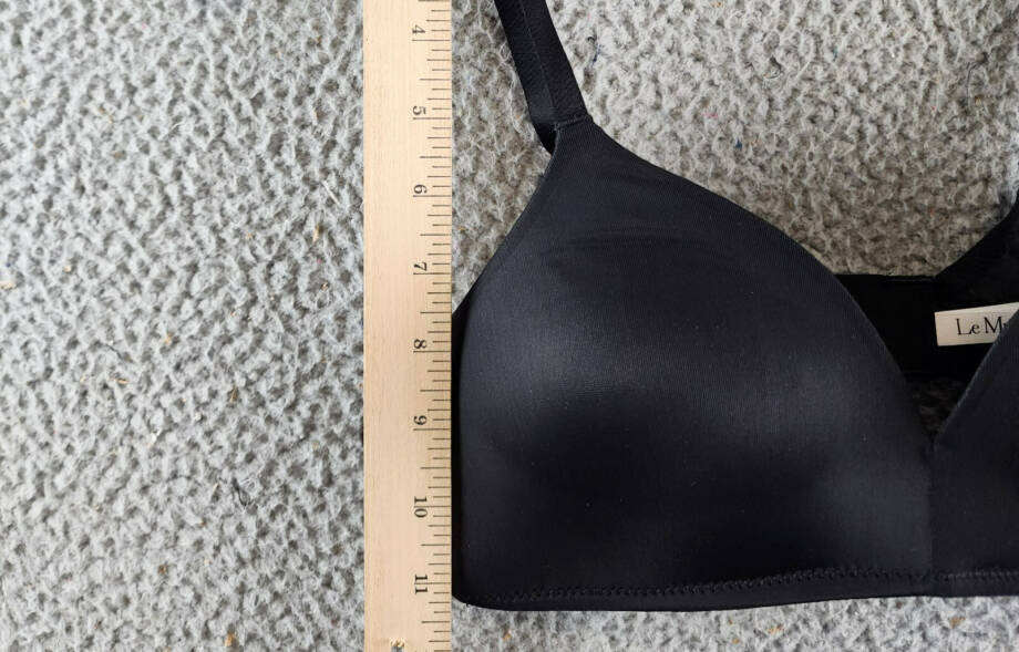 Le Mystère Sheer Seduction Wireless Bra Women's 32C Black Hook & Eye Closure