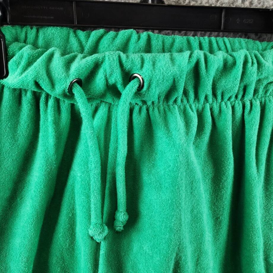 Elan Elastic Waistband Swim Cover Up Shorts Women's S Green Bright Solid Pull On