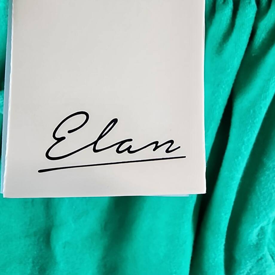 Elan Elastic Waistband Swim Cover Up Shorts Women's S Green Bright Solid Pull On