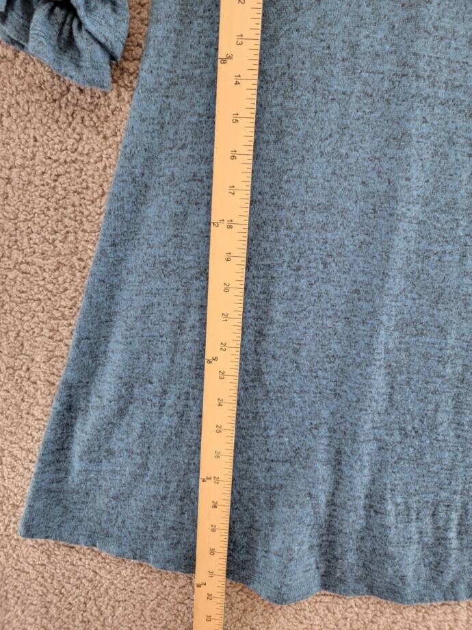 Bonnie Jean Quarter Double Bell Sleeve Knit Dress with Scarf Set Girls 14 Blue~