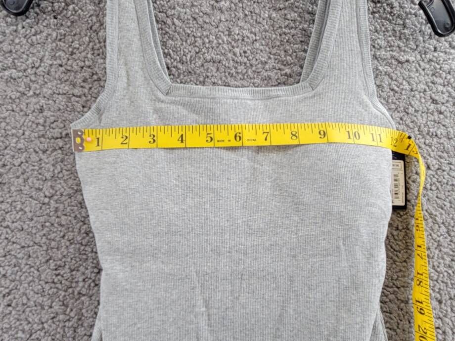 Gap GapBody Logo Comfort Thong Bodysuit Women's S Heather Gray Removable Cups