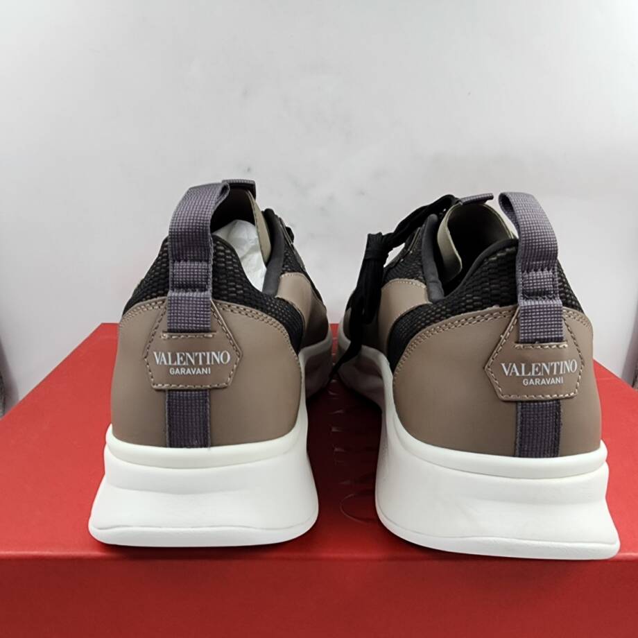 Valentino Garavani Low Top Sneakers Men's 42/9US Khaki Multi Round Toe Lace Up