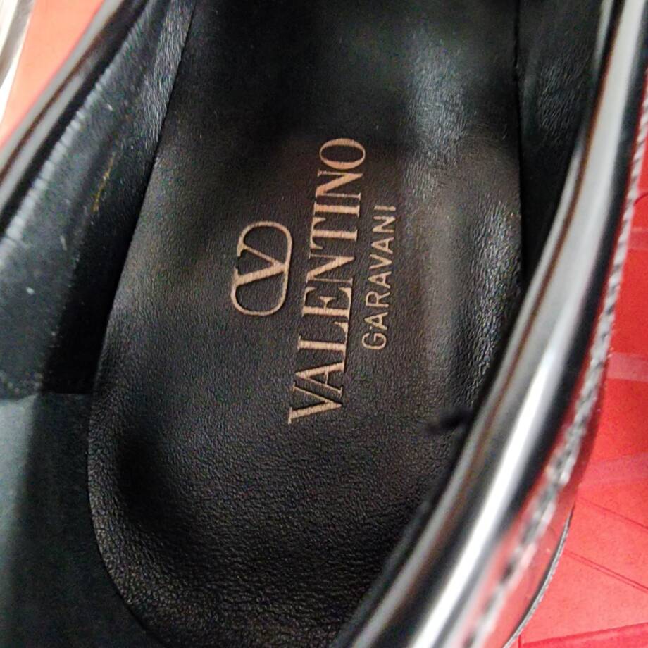 Valentino Garavani Rockstud M-Way Penny Loafers Men's 42/9US Black Round Toe