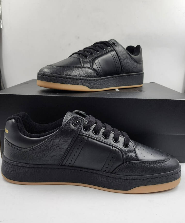 Saint Laurent SL/61 Low Top Sneakers Men's 42.5/9.5US Black Round Toe Lace Up