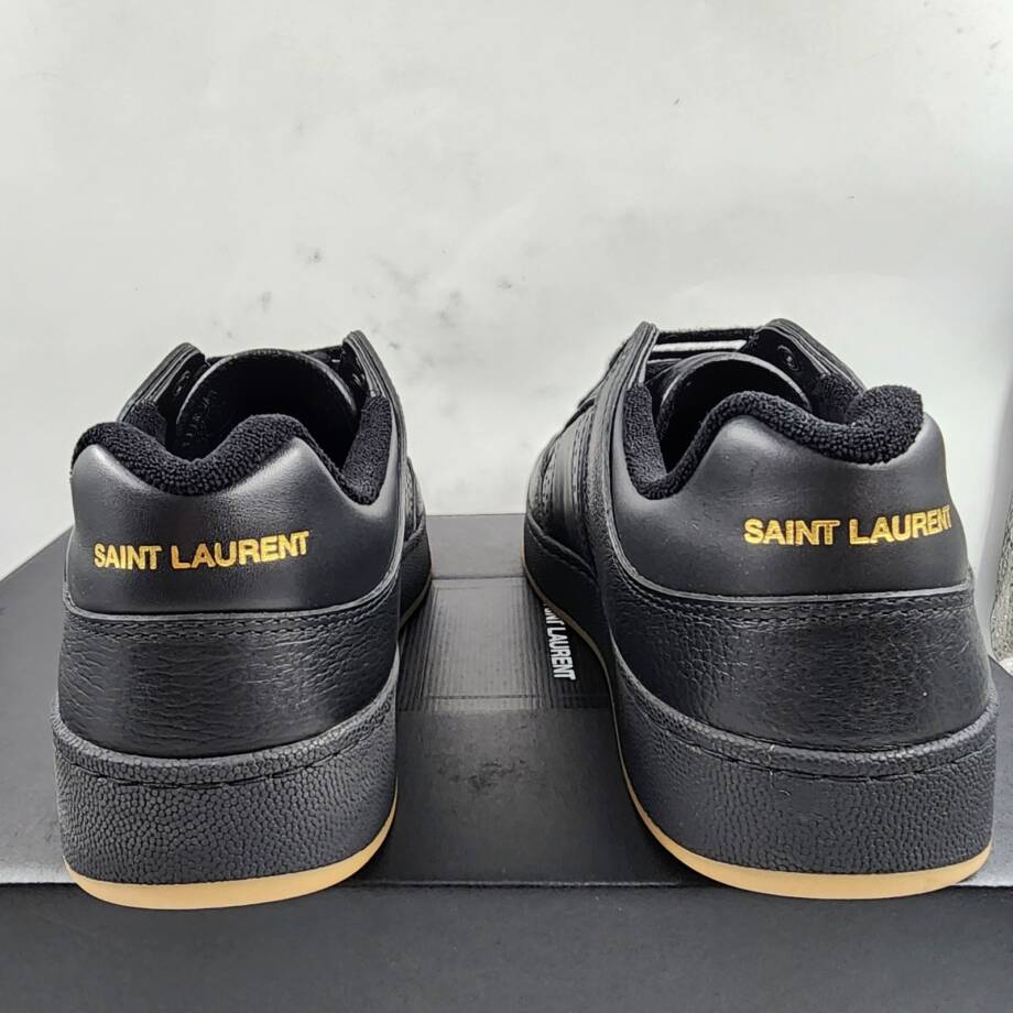 Saint Laurent SL/61 Low Top Sneakers Men's 42.5/9.5US Black Round Toe Lace Up