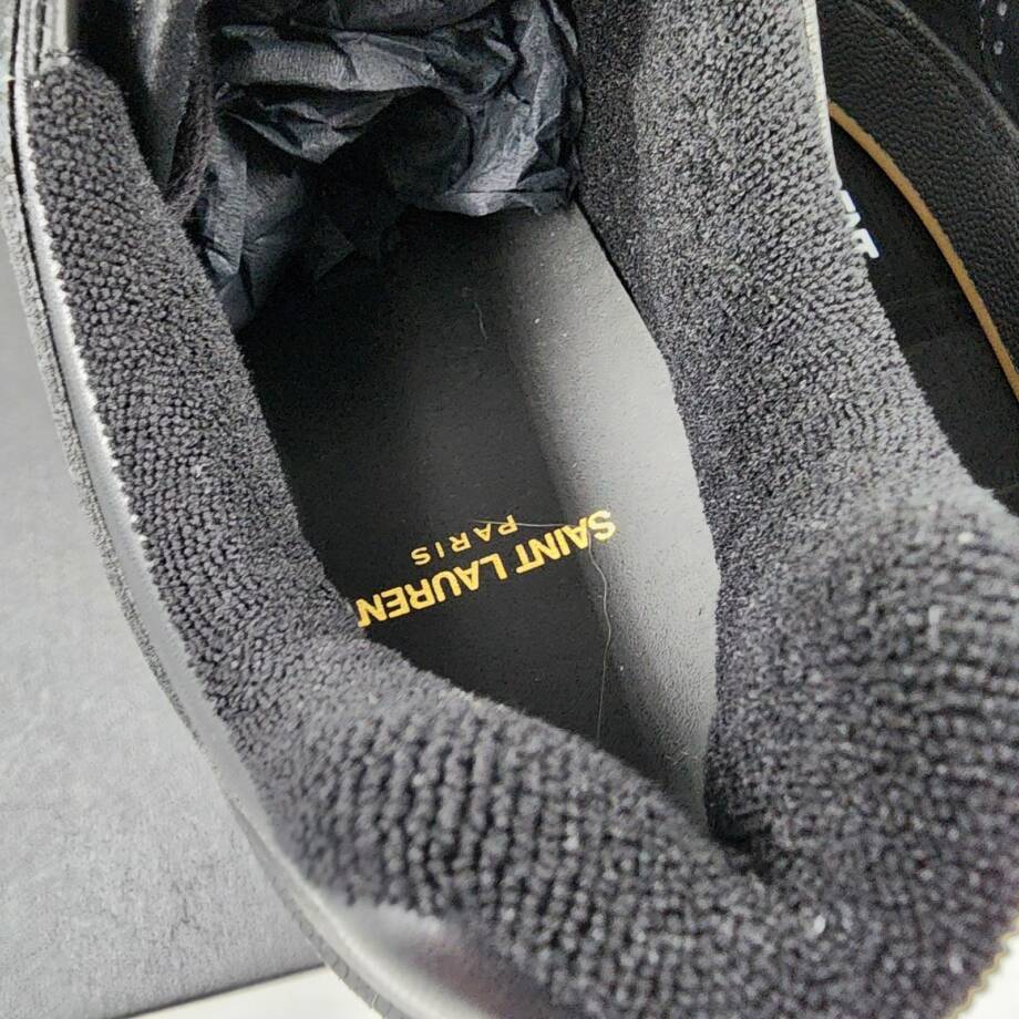 Saint Laurent SL/61 Low Top Sneakers Men's 42.5/9.5US Black Round Toe Lace Up