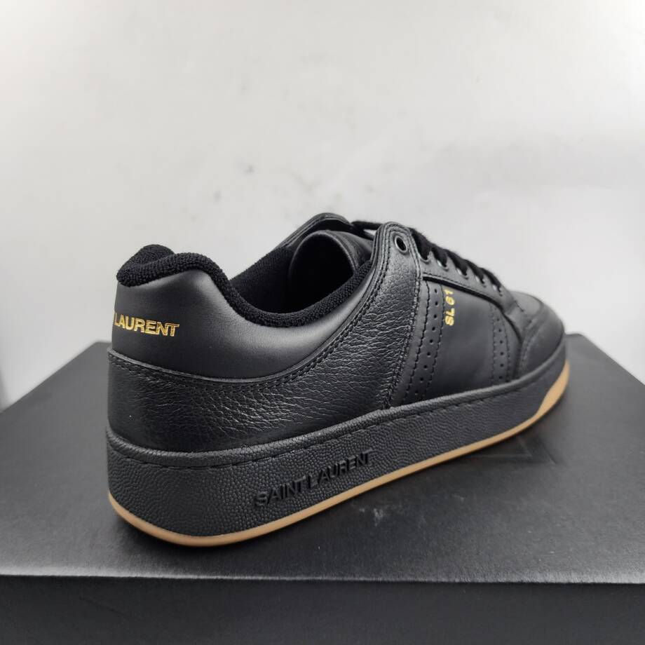 Saint Laurent SL/61 Low Top Sneakers Men's 42.5/9.5US Black Round Toe Lace Up