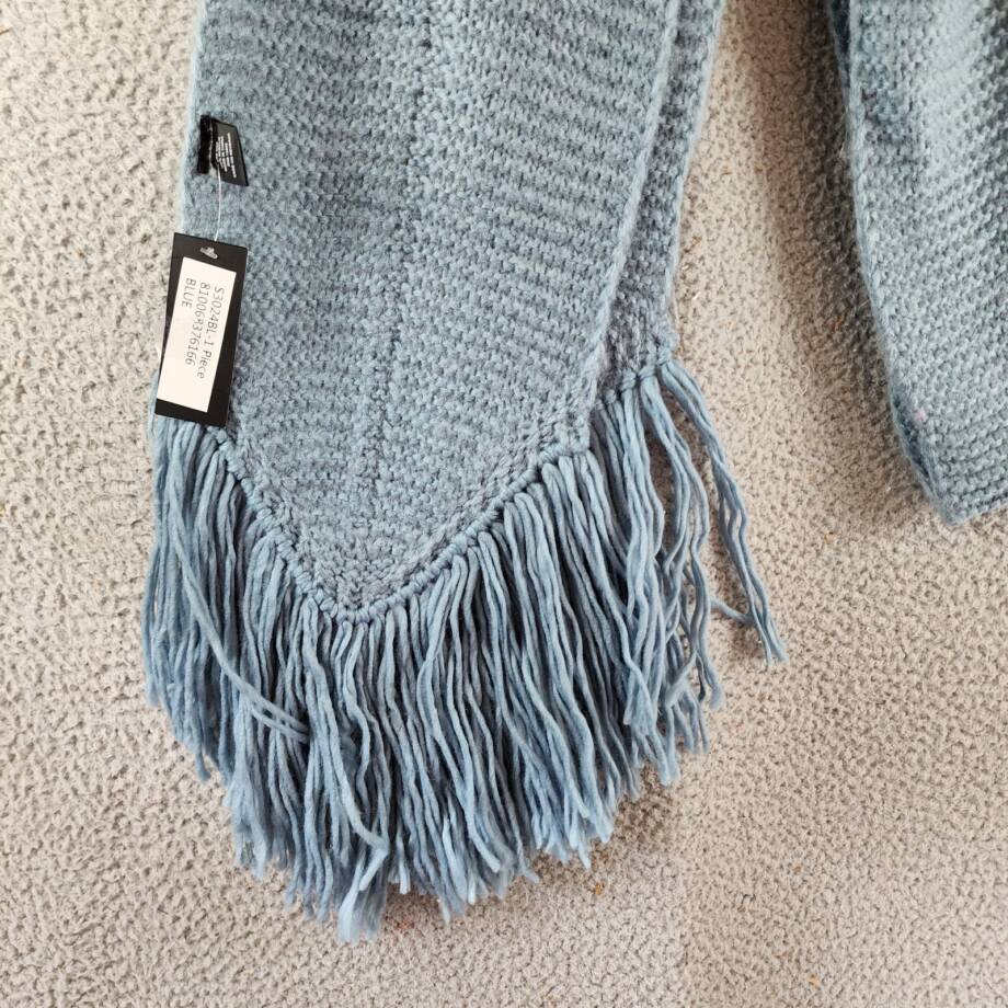 Marcus Adler Ultra Soft Fringe-Trim Winter Scarf Women's One Size Blue