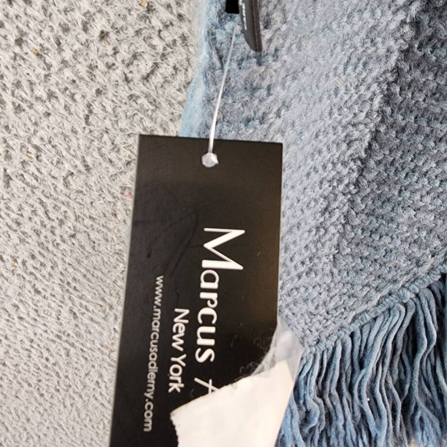 Marcus Adler Ultra Soft Fringe-Trim Winter Scarf Women's One Size Blue