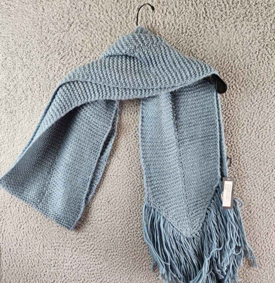 Marcus Adler Ultra Soft Fringe-Trim Winter Scarf Women's One Size Blue