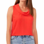 Vince Camuto Sleeveless Cowl Neck Top Women's S Tulip Red Keyhole Back Pullover