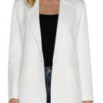 Liverpool Los Angeles Button Front Oversized Front Blazer Womens Small Porcelain