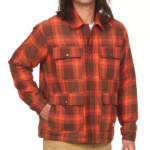 Marmot Ridgefield Plaid Fleece-Lined Flannel Shirt Jacket Men's XL Chocolate