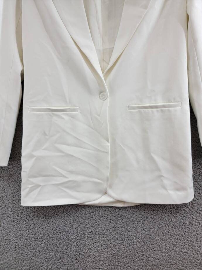 Liverpool Los Angeles Button Front Oversized Front Blazer Womens Small Porcelain