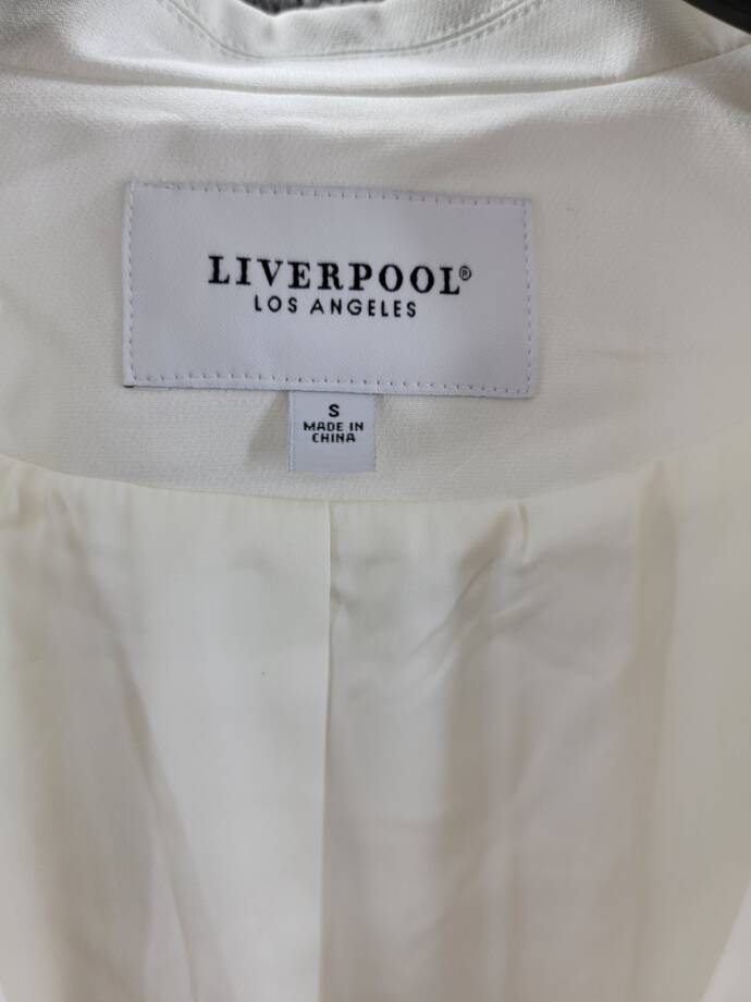 Liverpool Los Angeles Button Front Oversized Front Blazer Womens Small Porcelain