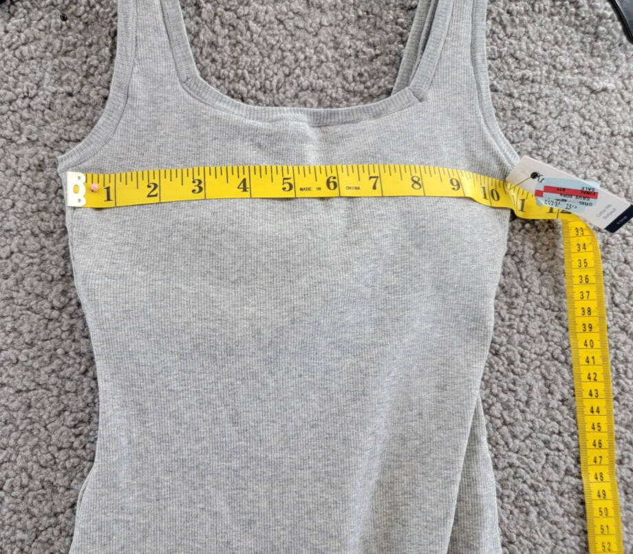 Gap GapBody Logo Comfort Thong Bodysuit Women's XS Heather Gray Removable Cups~