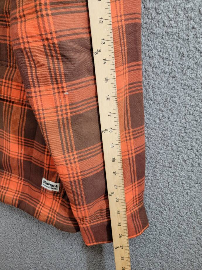 Marmot Ridgefield Plaid Fleece-Lined Flannel Shirt Jacket Men's XL Chocolate