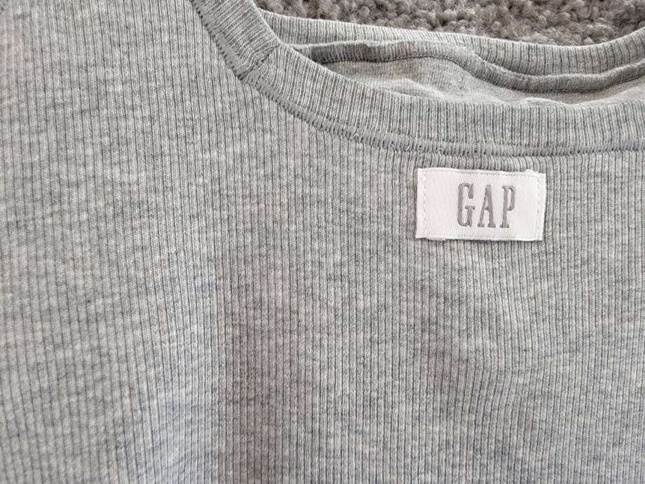 Gap GapBody Logo Comfort Thong Bodysuit Women's XS Heather Gray Removable Cups~