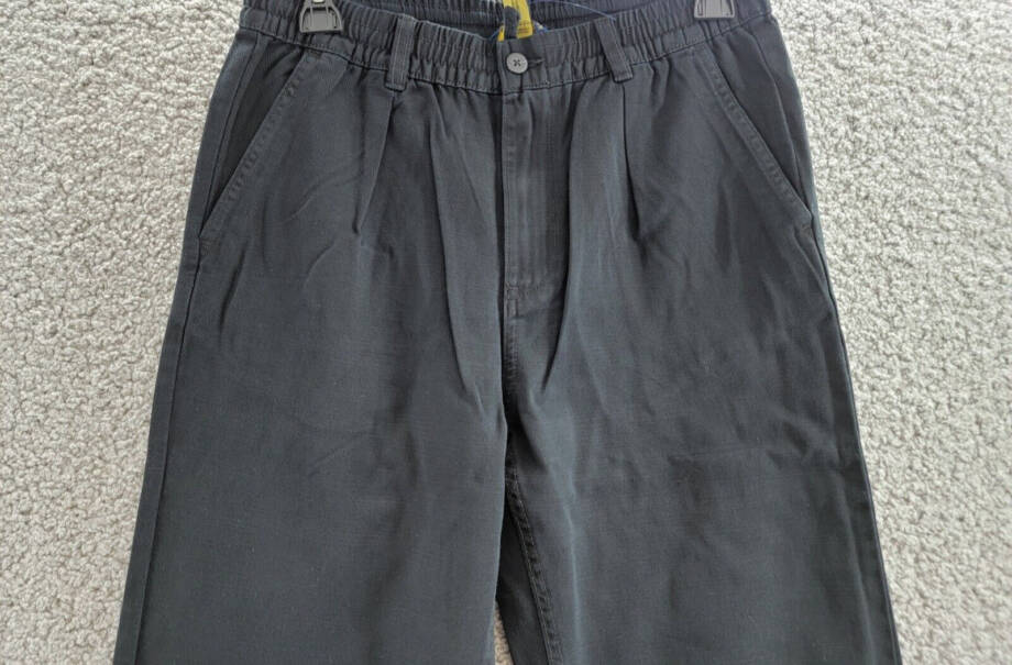 Polo Ralph Lauren Cropped Twill Pants Boys' 16 Black Pockets Button Zip Closure