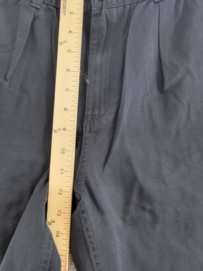 Polo Ralph Lauren Cropped Twill Pants Boys' 16 Black Pockets Button Zip Closure