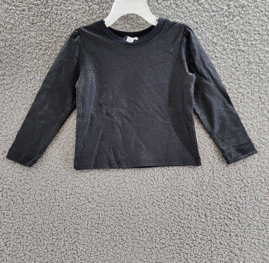 Splendid Gunmetal Hearts Top & Pants Baby Girls 18-24 Months Black Crew Neck