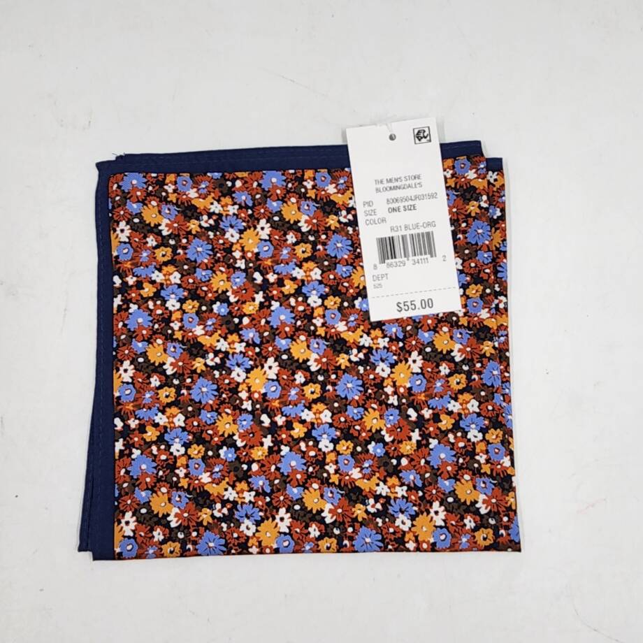 The Men's Store at Bloomingdale's Floral Pocket Square Men's One Size Blue Multi