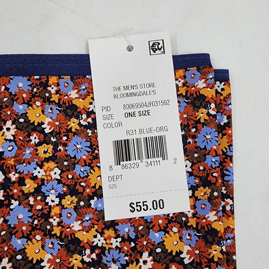 The Men's Store at Bloomingdale's Floral Pocket Square Men's One Size Blue Multi