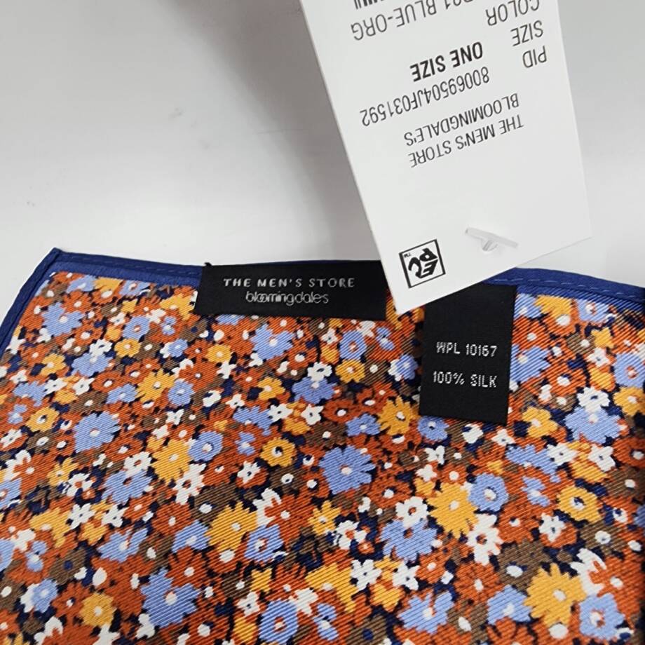The Men's Store at Bloomingdale's Floral Pocket Square Men's One Size Blue Multi