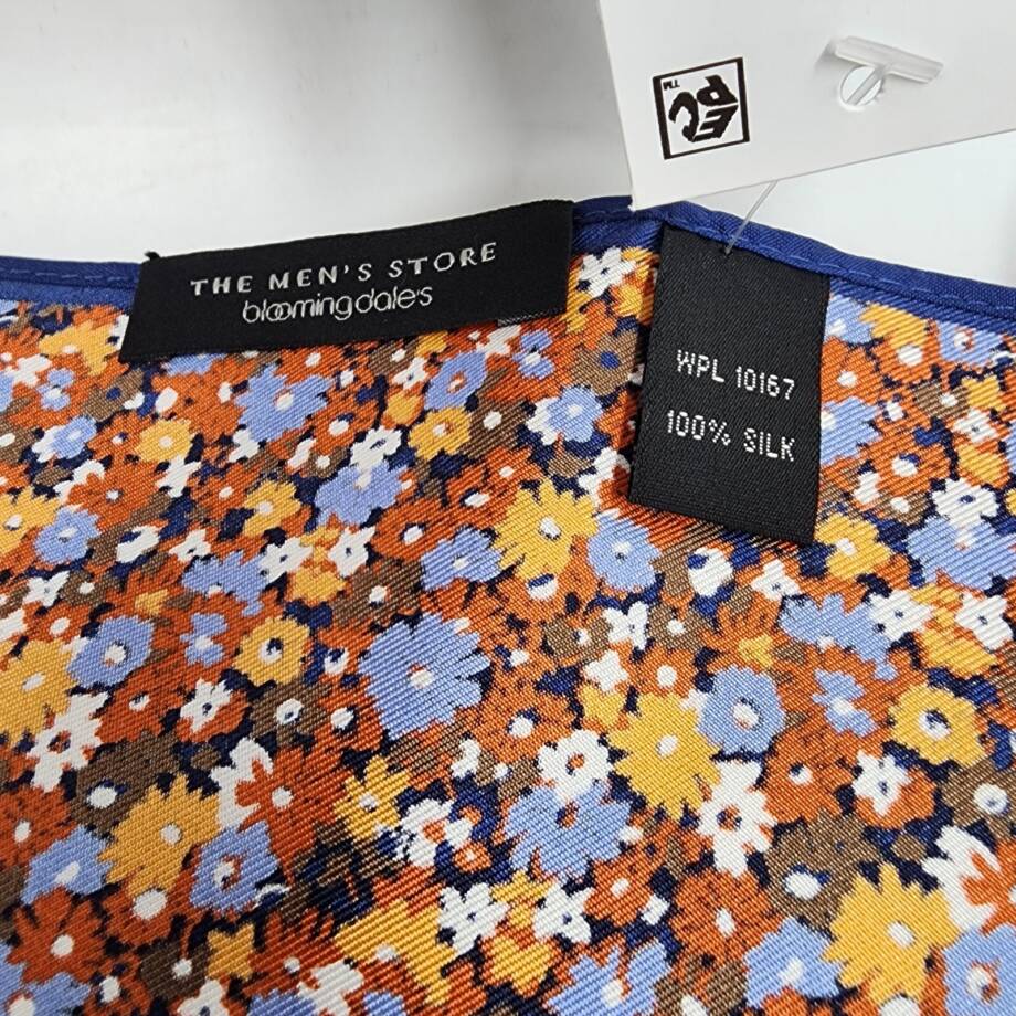The Men's Store at Bloomingdale's Floral Pocket Square Men's One Size Blue Multi