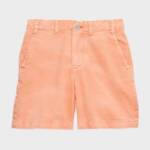 Polo Ralph Lauren Chino Shorts Boy's 7 Coral Solid Elasticized Waist Button Zip~