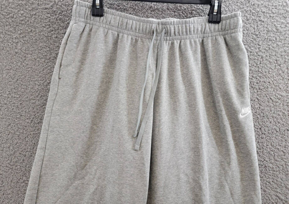 Nike Plus Size Fleece Mid-Rise Wide-Leg Sweatpants Women's 1X Dark Grey Heather~