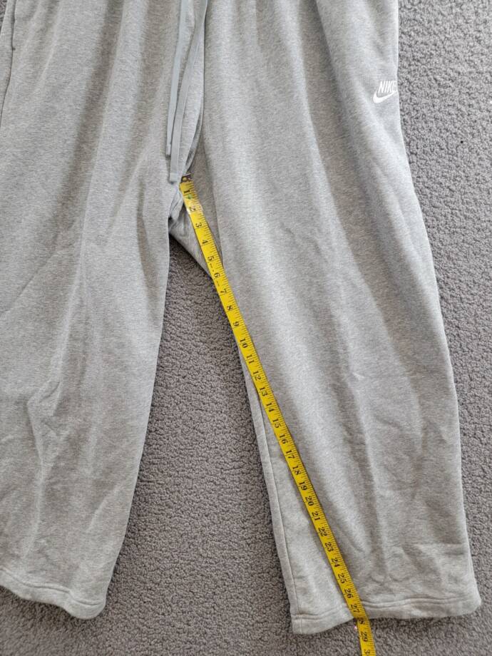 Nike Plus Size Fleece Mid-Rise Wide-Leg Sweatpants Women's 1X Dark Grey Heather~