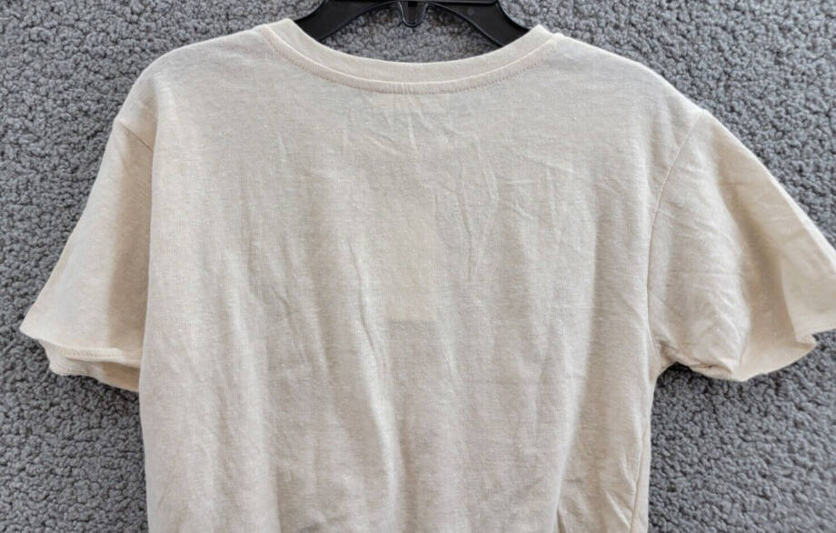Beautees Short Sleeve Crewneck T-shirt Girl's XL Mauve Glitter Screen Side Tie