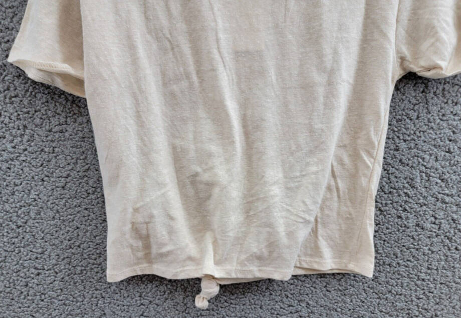 Beautees Short Sleeve Crewneck T-shirt Girl's XL Mauve Glitter Screen Side Tie