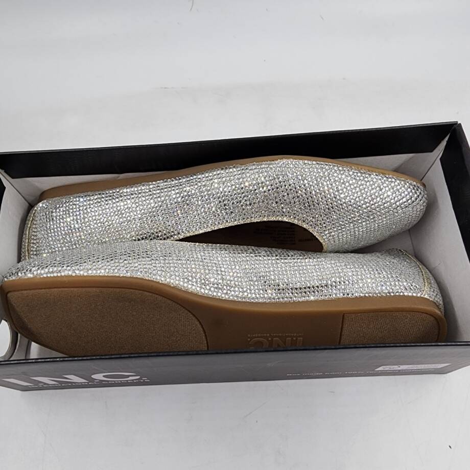 INC International Concepts Juney Ballet Flats Big Girls 4M Champagne Embellished